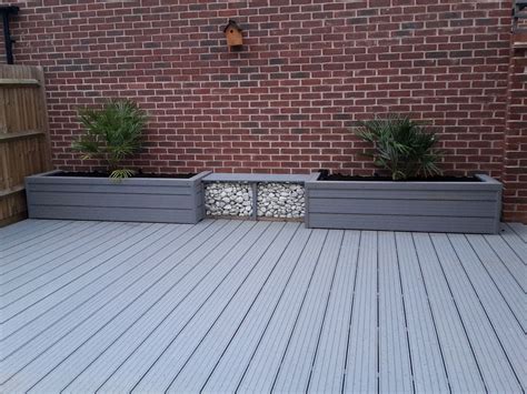 Light Grey / Stone Grey Composite Decking Board 2.9m long - Rockwood WPC