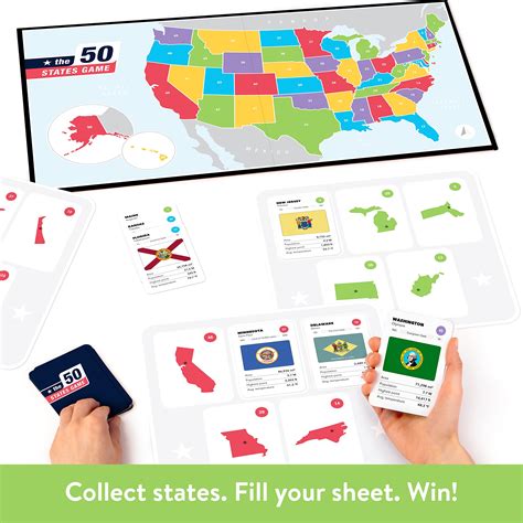 Buy The 50 States Game - US Geography Board Game - Educational Game for ...