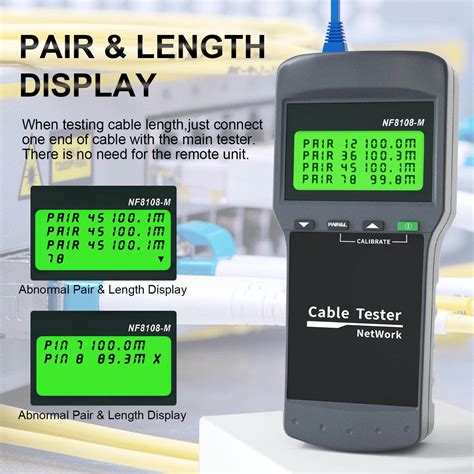 Network Cable Tester,VXSCAN Cat5 Cat6 Tester Wire Fault Finder for ...