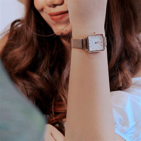 Vintage Square White Dial Rosegold Magnetic Watch by Joker & witch ...