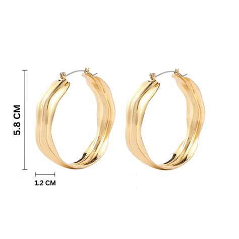 Craggy Big Gold Hoop Earring | Salty – Salty Accessories