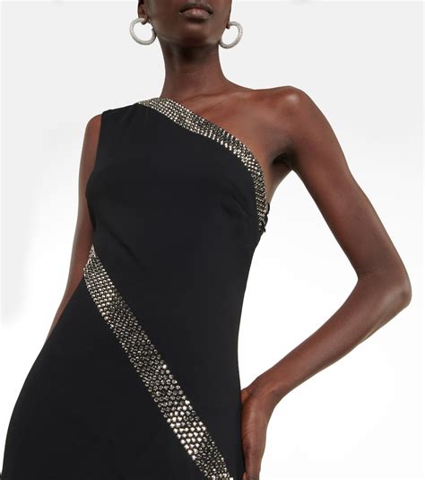Embellished one-shoulder maxi dress in black - Stella Mc Cartney | Mytheresa