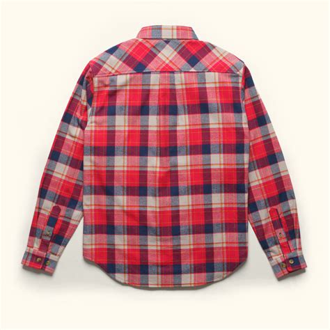 Men's Red Plaid Workshirt Flannel - by Buffalo Jackson Trading Co