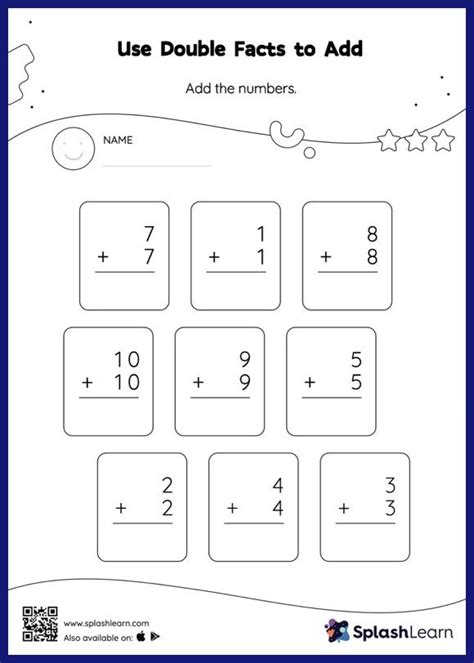 Image result for Math Addition Doubles Facts Worksheet
