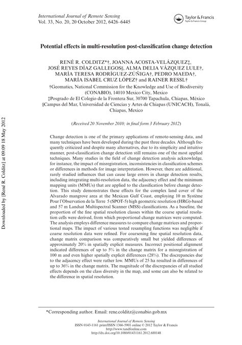 Image result for Post Classification Change Detection