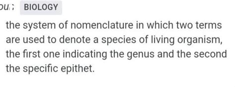 define binomial nomenclature. - Brainly.in