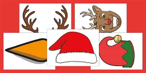 Christmas Selfie Props - Primary Resources