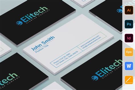 Example Business Cards for Software Startup 的图像结果