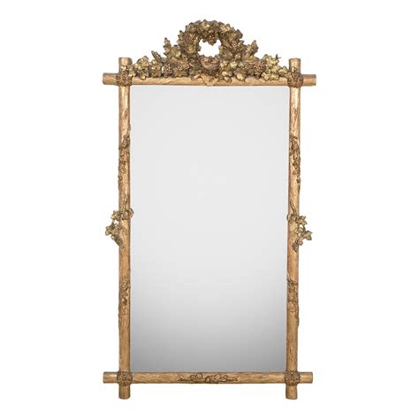19th Century Faux Bois Birds Nest Mirror | Chairish