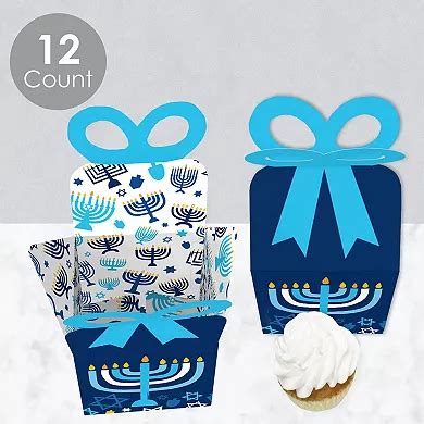 Big Dot Of Happiness Hanukkah Menorah Square Favor Gift Boxes Holiday ...