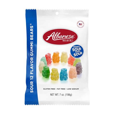 Albanese Sour 12 Flavor Gummi Bears, 7 oz | Hamilton Place