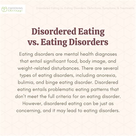 Eating Disorders vs. Disordered Eating