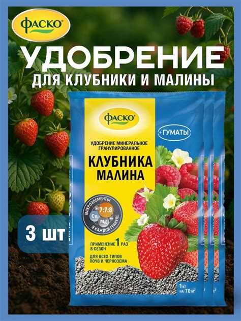 Удобрение для Клубники и Малины Фаско, 3 шт по 1 кг купить на OZON по ...