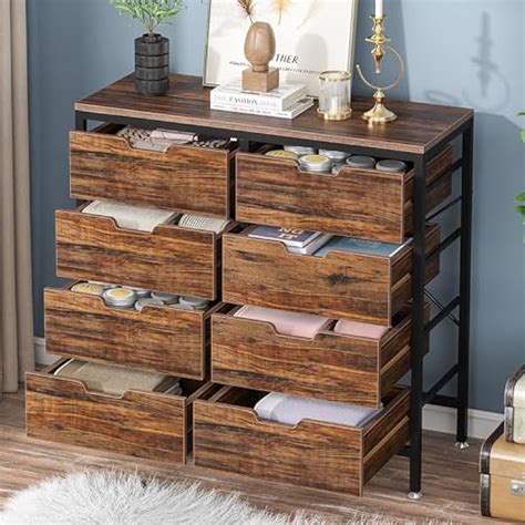 Tribesigns 8 Drawer Dresser, Wooden Tall Chest of India | Ubuy