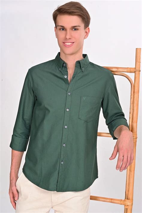 Forest Green Solid Martin Shirt | IVYN