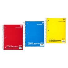 Wexford 5 Subject Wide Ruled Notebook Assortment Assorted | Walgreens