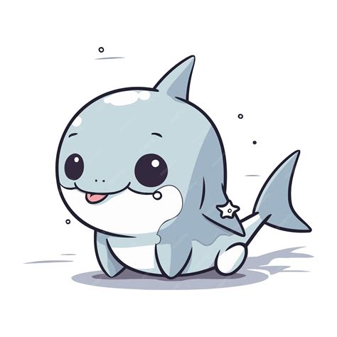 Premium Vector | Cute shark cartoon character vector illustration cute ...