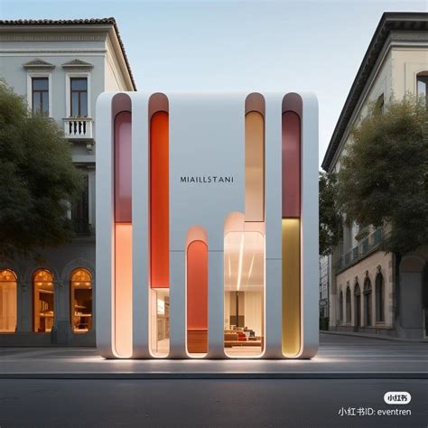 Colorful Facade with Columns