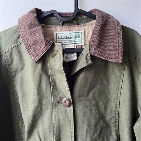 L.L. Bean Adirondack Barn Coat Flannel Lined Women's... - Depop