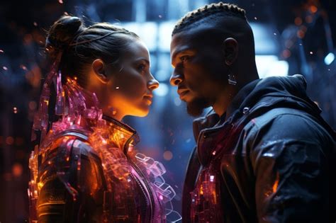 Illustrated rendering of twin avatar | AI-generated image