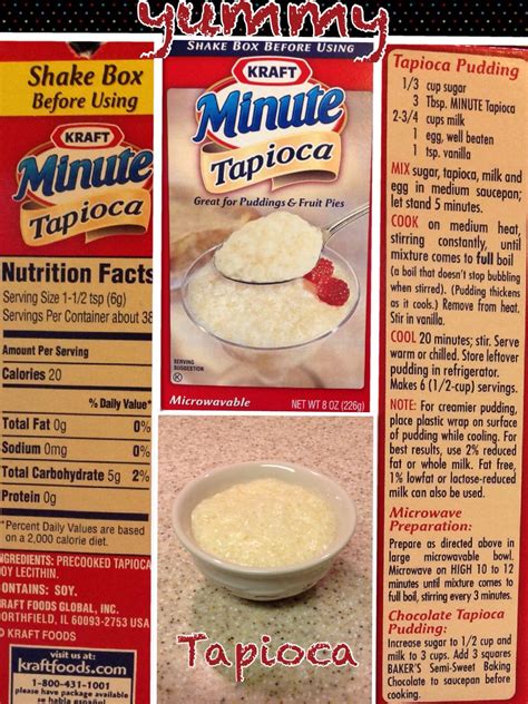 Minute Tapioca Pudding 的图像结果