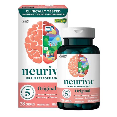 NEURIVA Original Brain Supplement for Memory, Focus & Concentration ...