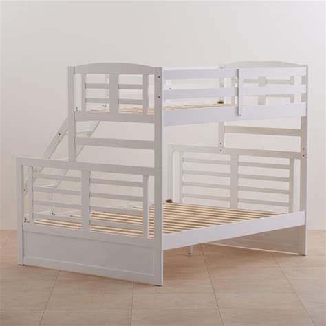 Buy Helios Della Rubber Wood Bunk Bed - White from Helios by Home ...