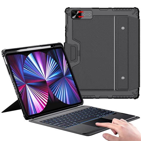 Nillkin iPad Air 13 Inch 2024 (M2) Keyboard Case, iPad Pro 12.9 Case ...