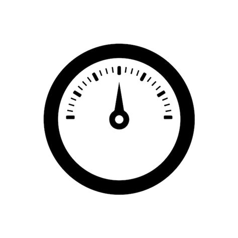 Flat black and white gauge indicator icon | Premium AI-generated vector