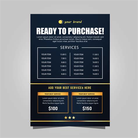 Graphic Design Price List Template Free Download - Printable Form ...