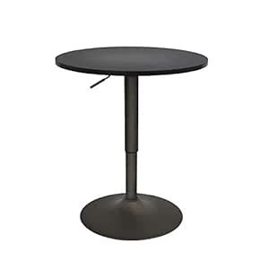 24 Inches Round Bar Table Adjustable Height and Wood Cocktail Pub Table ...