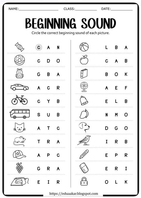Pinterest | English worksheets for kindergarten, Kindergarten phonics ...
