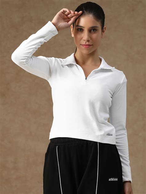 Aero Zip Polo T-shirt White – Athlisis Sports- Speed Strength Success