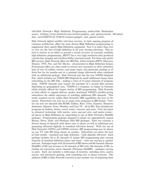 Image result for Dish Network Programming Package