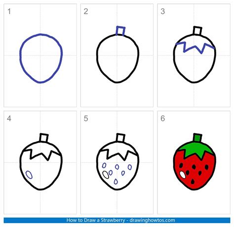 How to Draw a Strawberry - Step by Step Easy Drawing Guides - Drawing ...