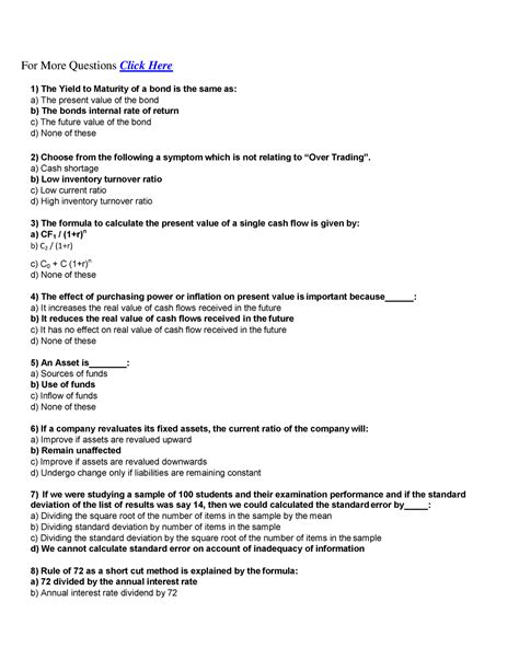 Mcq on risk management in banks - For More Questions Click Here 1) The ...