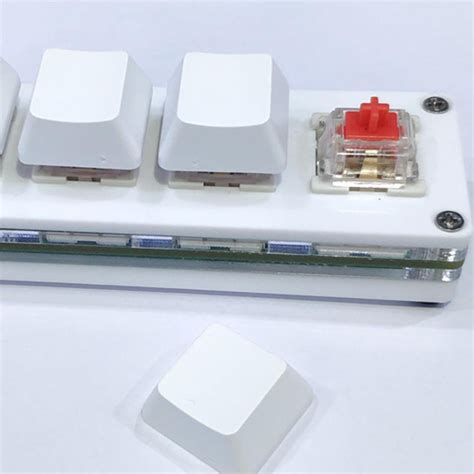 USB Mini 4 Keys Keyboard Programmable Hot Swap for Office Red Switch ...