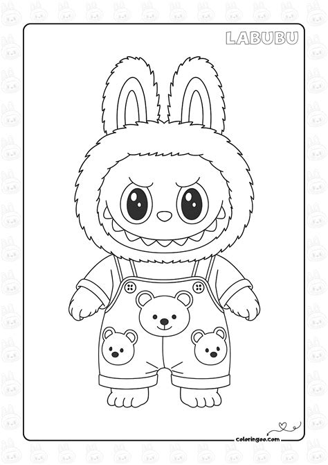 Labubu Loves Animals Coloring Pages