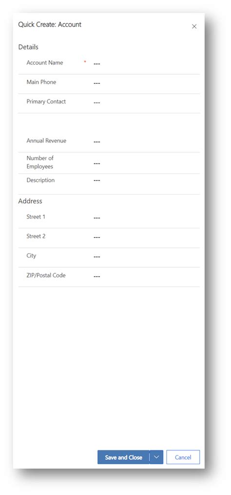 Image result for Quick Create Form