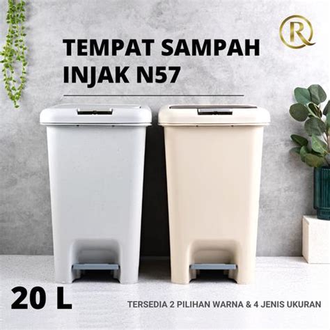 Jual Tempat Sampah Injak N57 Tong Sampah Dapur Kamar Berpedal 20L ...