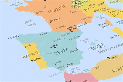 Map Of Spain And Other Countries