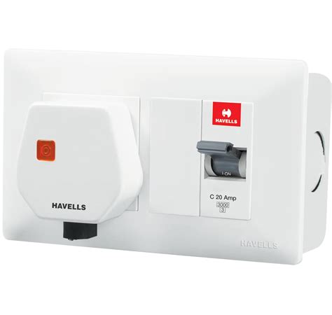 Havells DBOXx MCB Protected Socket PVC Plastic Base Model (White ...