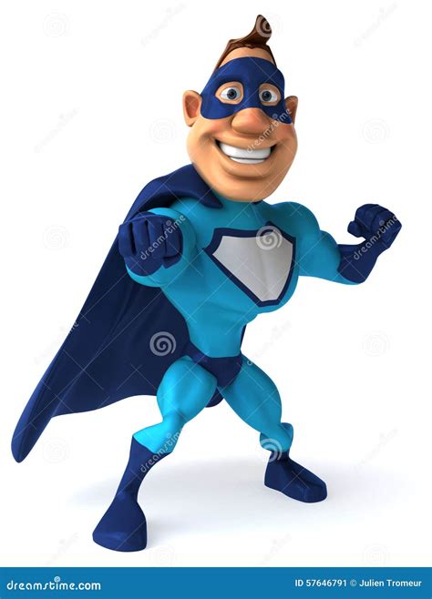 Fun superhero stock illustration. Illustration of fighter - 57646791