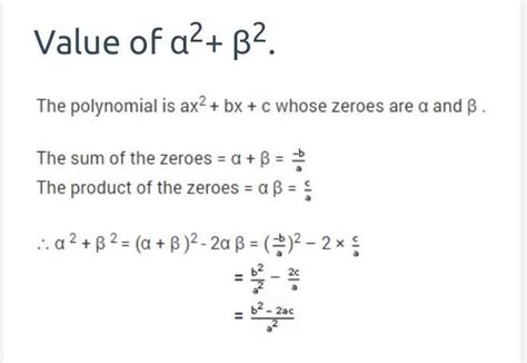 If α and β are the zeroes of the polynomial ax2 + bx + c, find the ...