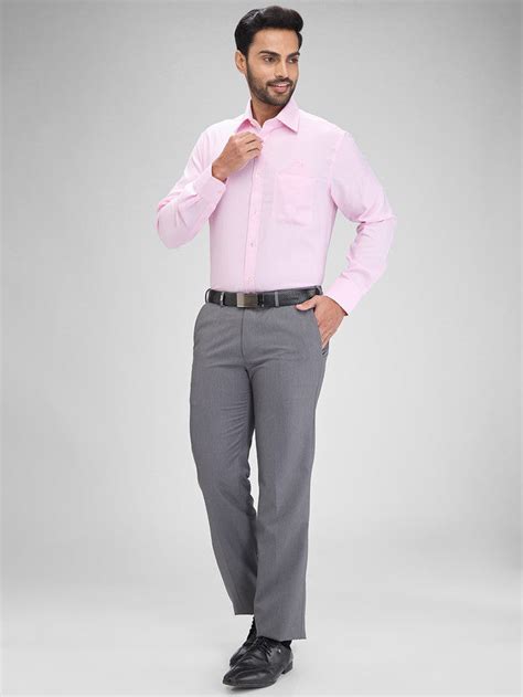 Park Avenue Pink Structure Luxus Fit Full Sleeve Cotton Shirt – MyRaymond