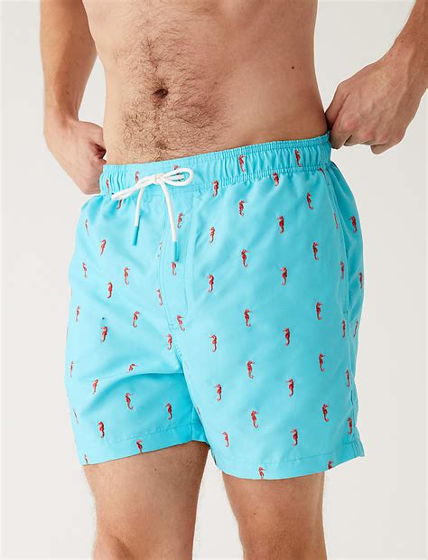 Buy Quick Dry Embroidered Swim Shorts at Marks & Spencer