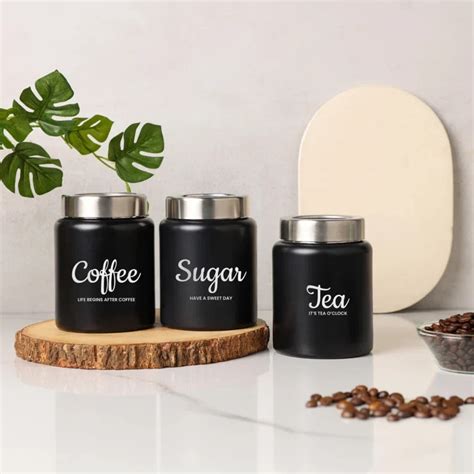 Dudki Iconic Tea Coffee Sugar Canister |Tea Coffee Sugar Container ...