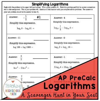 Image result for Precalculus Logarithms