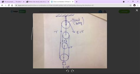 What is the velocity ratio of a combination of pulleys which has one ...