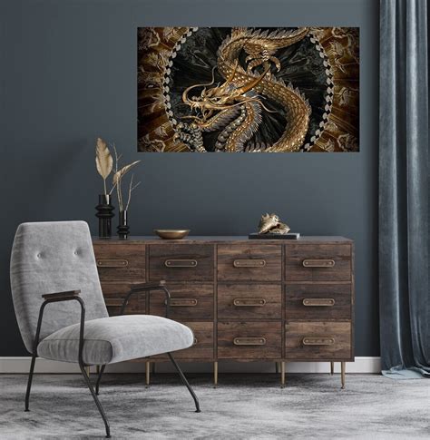 Chinese Dragon Artwork Modern Artwork Japanese Dragon Wall - Etsy